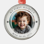 Ornement En Métal Ma première coupe de cheveux, clé photo (Devant)