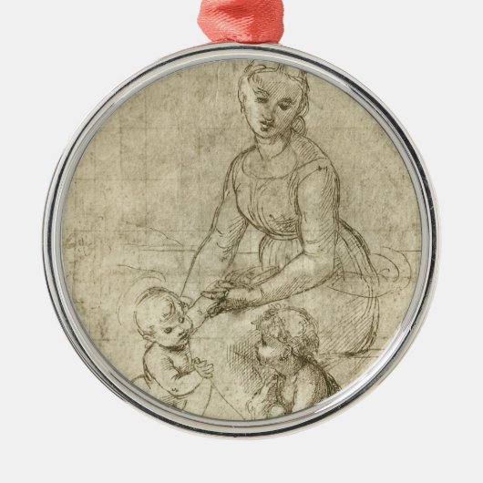 Ornement En Métal Madone, Christ et Saint Jean-Baptiste par Rapahel (Devant)