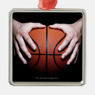 Ornement En Métal Mains tenant un basket-ball