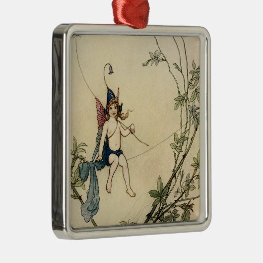 Ornement En Métal Mais Puck était assis sur le fil d'araignée (Droite)