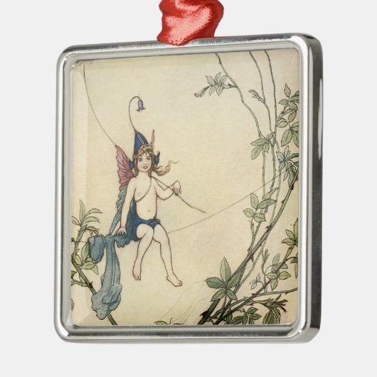 Ornement En Métal Mais Puck était assis sur le fil d'araignée (Gauche)