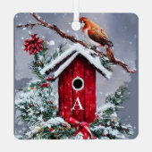 Ornement En Métal maisonnette de Noël initiale (Verso)