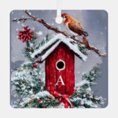 Ornement En Métal maisonnette de Noël initiale (Recto)