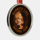 Ornement En Métal Mammoth Cave National Park Retro Distressed Circle (Droite)