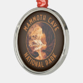 Ornement En Métal Mammoth Cave National Park Retro Distressed Circle (Gauche)