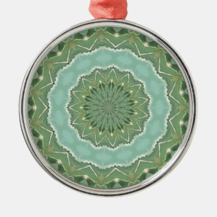 Ornement En Métal Mandala Succulent