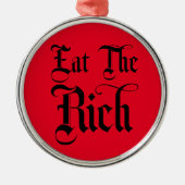 Ornement En Métal Mangez Les Riches (Devant)