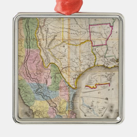 Ornement En Métal Mapa de los Estados Unidos de Mejico (Devant)