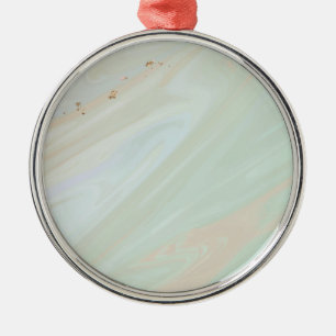 Ornement En Métal Marble Pastel Parties scintillant Premium Arrondis