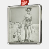 Ornement En Métal Marche de mère et de fils (Gauche)