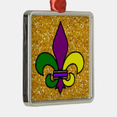 Ornement En Métal Mardi Gras - Fleur de Lis - SRF (Droite)