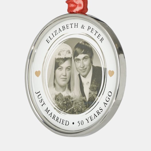 Ornement En Métal Mariage d'or photo (Gauche)