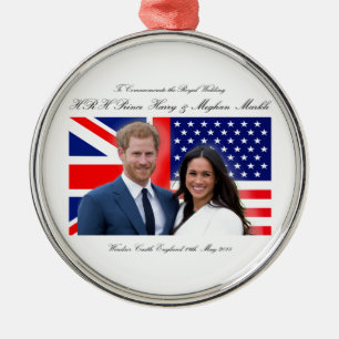 Ornement En Métal Mariage royal du prince Harry et Meghan Markle