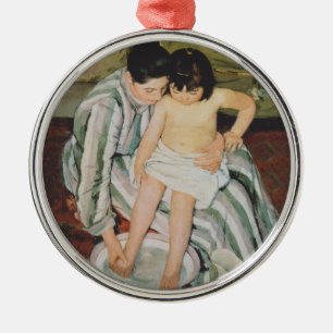 Ornement En Métal Mary Cassatt Peinture sur le bain de l'enfant