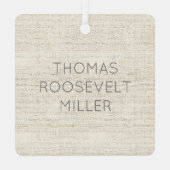 Ornement En Métal Masculine moderne neutre INITIAL, NOM COMPLET (Verso)