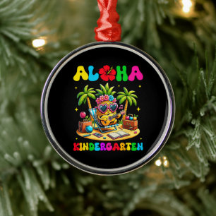 Ornement En Métal Maternelle Aloha Ananas Hawaï Rentree Scolaire