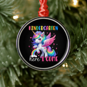 Ornement En Métal Maternelle j'arrive licorne rentrée scolaire