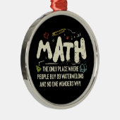 Ornement En Métal Math  Mathematics Math Teacher Gift (Droite)