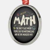 Ornement En Métal Math  Mathematics Math Teacher Gift (Gauche)