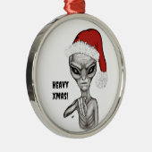 Ornement En Métal Mauvais Alien, Lourds Noël ! (Droite)