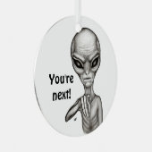 Ornement En Métal Mauvais Alien, Tu es le prochain ! (Avant droite)