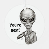 Ornement En Métal Mauvais Alien, Tu es le prochain ! (Verso)