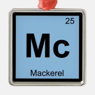 Ornement En Métal Mc - Chimie du poisson maquereau Symbole du tablea