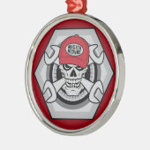 Ornement En Métal Mécanicien Skull-01 (Gauche)
