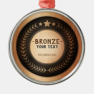 Ornement En Métal MÉDAILLE Bronze Champion DIY IMPRESSION PERSONNALI
