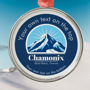 Ornement En Métal Médaille Chamonix Mont Blanc France