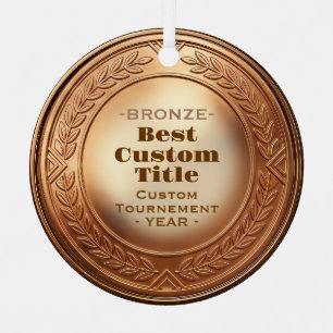 Ornement En Métal Médaille de bronze réaliste 3D personnalisable et