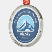 Ornement En Métal Médaille de la pierre jaune du Big sky Montana USA (Gauche)