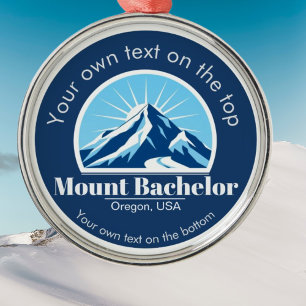 Ornement En Métal Médaille de la station de ski du Mont Bachelor Ore