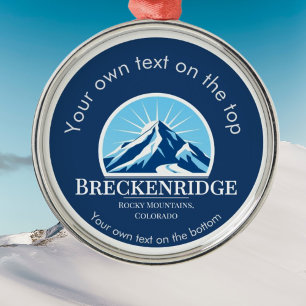Ornement En Métal Médaille de ski Breckenridge Colorado