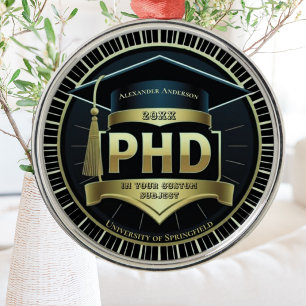Ornement En Métal Médaille de thèse de doctorat de remise de diplôme