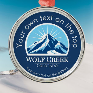 Ornement En Métal Médaille de Wolf Creek Colorado 