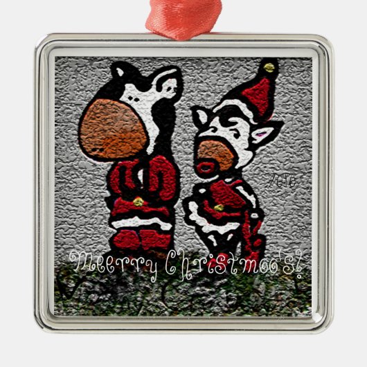 Ornement En Métal Meerry Christmoo ! (Devant)