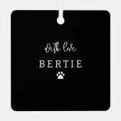 Ornement En Métal Meilleur chien maman | Collage de photos (Verso)