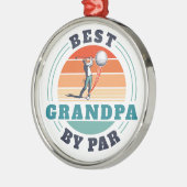 Ornement En Métal Meilleur Grand-Père Par Par Custom Retro (Gauche)