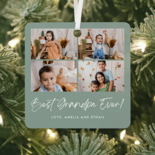 Ornement En Métal Meilleur Grand-Père Quatre photos