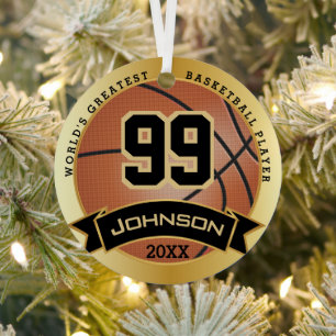 Ornement En Métal Meilleur joueur de basketball du monde / Entraîneu