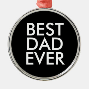 Ornement En Métal Meilleur papa Idée cadeau de Noël