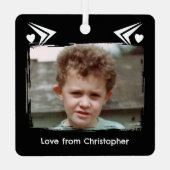 Ornement En Métal Meilleur papa jamais vous aimer 1 photo blanc (Verso)