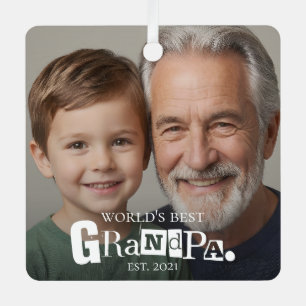 Ornement En Métal Meilleur Papi du Monde Diplômé Cadeau De L'étudian