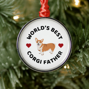 Ornement En Métal Meilleur Père Corgi au Monde Cadeau de Noël pour P