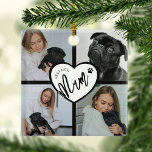 Ornement En Métal Meilleure maman de chien | Collage de photos<br><div class="desc">Rien ne dit 'BEST DOG MUM' comme ce magnifique collage photo ornement de Noël. Choisissez quatre de vos photos de chien préférées et personnalisez ce gardien unique. Couleurs,  styles de police,  tout dépend de vous. Une farce parfaite qui lui rappellera sûrement son ami furieux chaque Noël.</div>