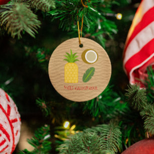 Ornement En Métal Mele Kalikimaka Noël hawaïen