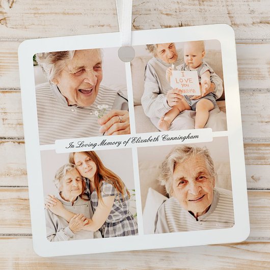 Ornement En Métal Mémorial en mémoire d'amour moderne élégant 4 phot