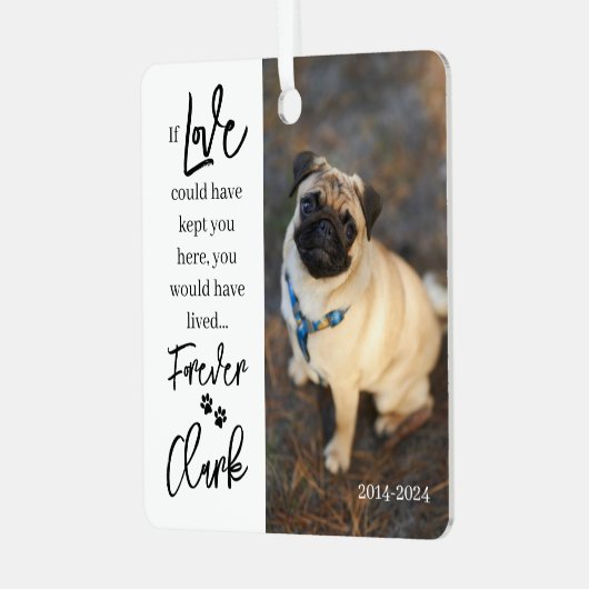 Ornement En Métal Mémorial pour animaux - Perte personnalisée pour a (Avant gauche)