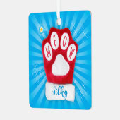 Ornement En Métal MEOW Christmas Père Noël Chat Red Mitten Stars Ajo (Avant gauche)